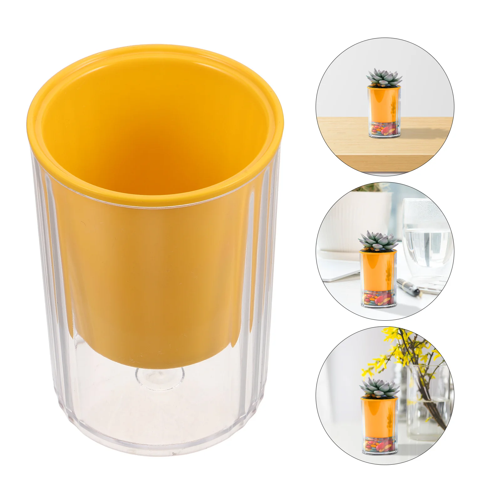 

Creative Small Plant Pot For Indoor Plants Pp Pet Self Watering Flowerpot Office Desk Home Decor Succulent Planter Tabletop Pot