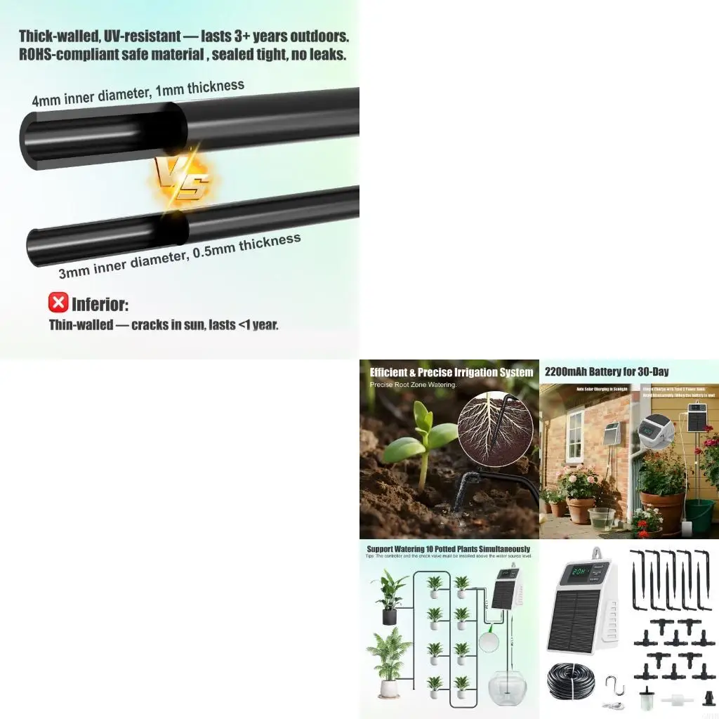 g8tb-太陽エネルギー貯留検出を使用した自動植物灌漑装置、正確な水管理-ipx5-防水