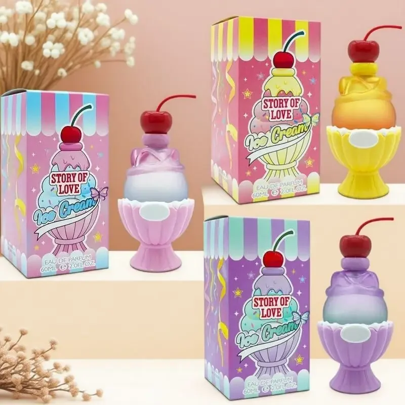 عطر نسائي حلو 60 مل آيس كريم يدوم طويلاً حيوية طازجة عطر زهري أو دو تواليت رذاذ عطر ساحر للتاريخ #2