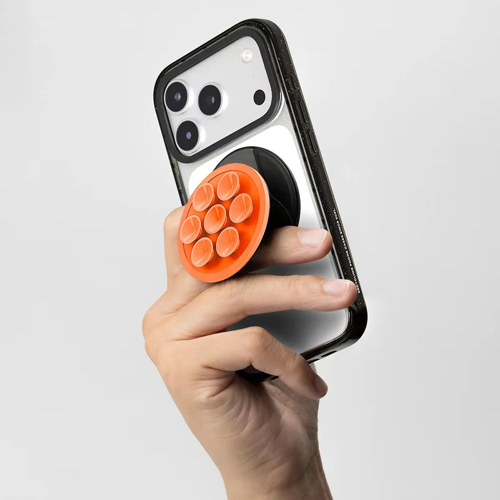 

Orange Sucker Phone Holder Magnetic Folding Phone Stand for IPhone Holder Mount Support for Samsung Galaxy