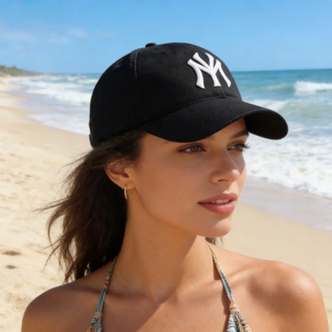 Unisex Baseballkappe mit NY-Buchstaben-Stickerei, Verstellbare Baumwoll-Dad-Mütze, Lässige Sonnenschutz-Schirmmütze für Männer und Frauen, Streetwear Sport – Detail 12
