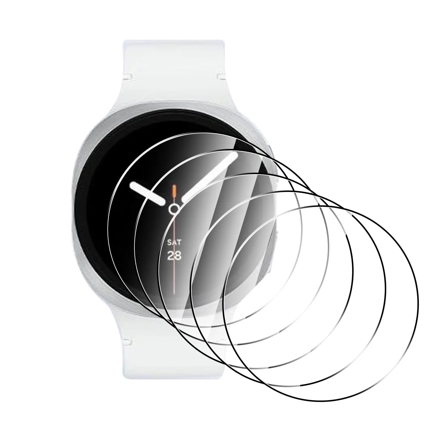 Gehärtetes Glas für Samsung Galaxy Watch 8/8 Classic 44 mm 40 mm 46 mm Zubehör HD Hydraulikfolie Galaxy Watch8 Displayschutzfolie
