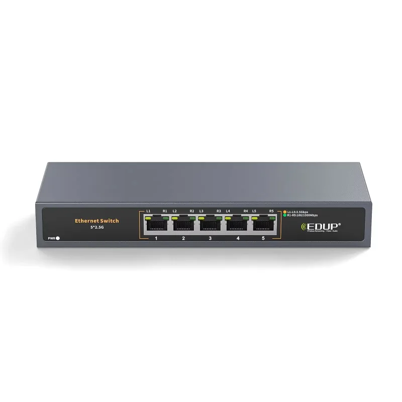 5-Ports 2.5Gbps 2.5GbE 2.5 Gigabit Ethernet Switch 100/1000/2500Mbps Industrial Ethernet Network Switch