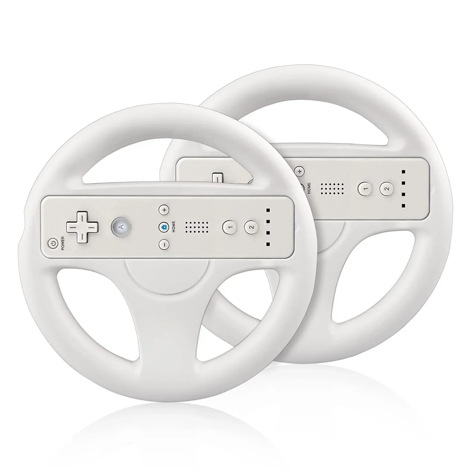 Remote Game Steering Racing Wheel White Remote Control Accessories for Nintendo Wii Game Controller Compatible with Mario Kart