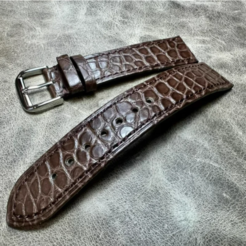 

14 16 18 20 22mm Handmade Strap Crocodile Leather Replacement Watchbands Alligator Grain Genuine Product Watch Band Bracelet