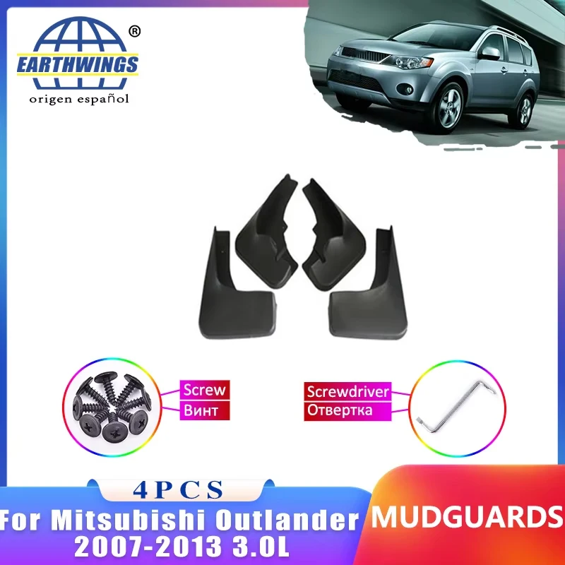 

Mudflap For Mitsubishi Outlander 2007-2013 3.0L CW ZH ZG Peugeot 4007 Citroën C-Crosser Styling Accessorie Upgrade Version