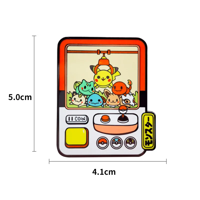 Cute Anime Game Machine Monster Lapel Pins for Backpacks Women Men Brooches for Clothes Hard Enamel Pins Badges Accessories