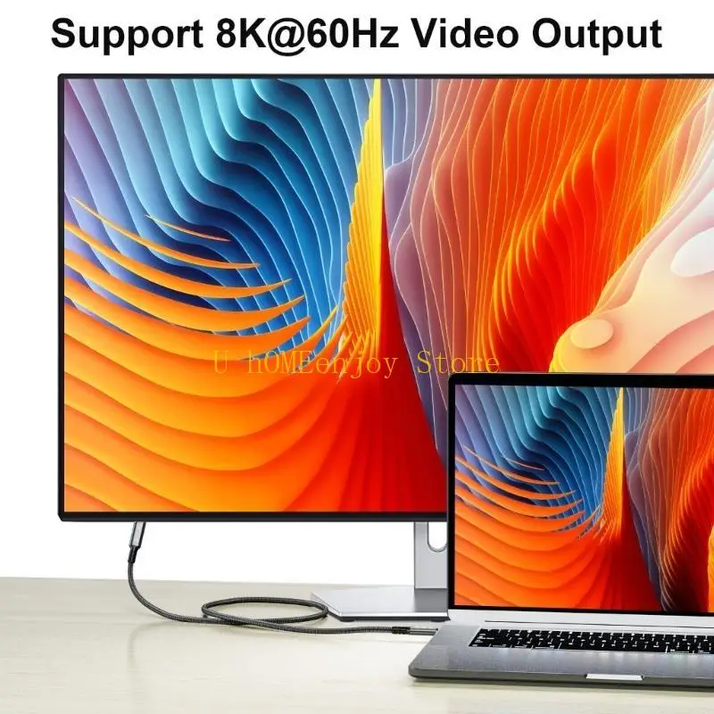 B0KF USB4.0 Cable with 240W Fast Charging 40Gbps Data Transfer and 8K@60Hz Display