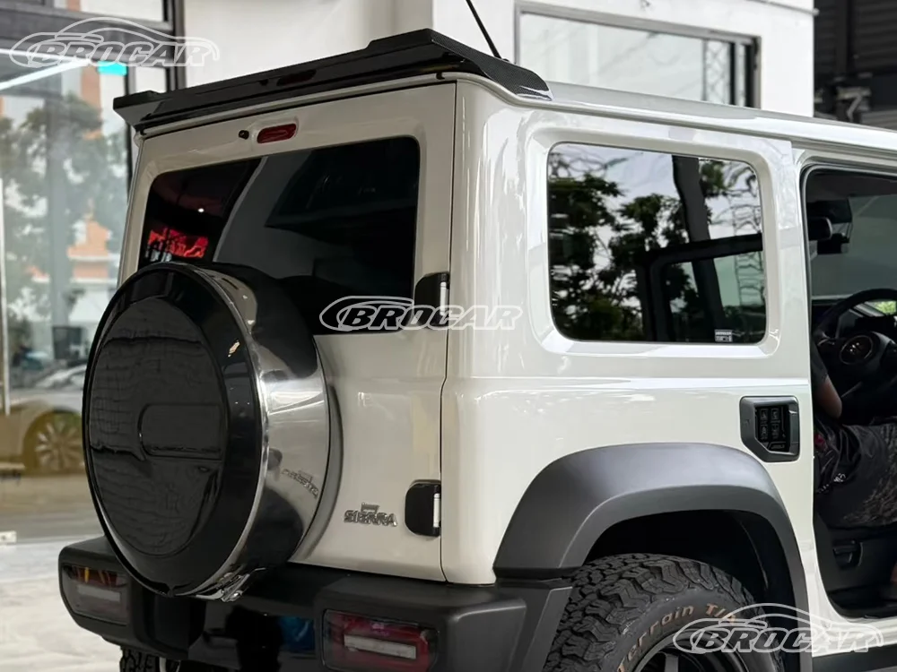 Voor de Suzuki Jimny JB64 JB74W SIERRA GEN 4 LBW, modeljaar 2019-2026: hoogwaardige spoiler van ABS-kunststof met carbonvezel-uitstraling, voor de achterklep.