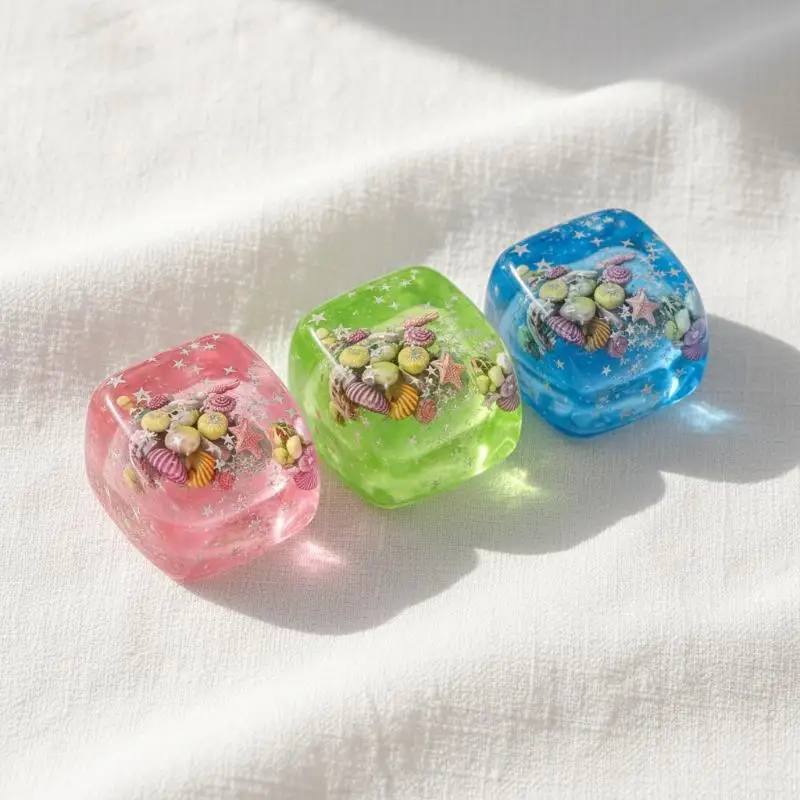Ocean Pattern Squishy Stress Balls Non-Toxic Sensory Toys for Adults Autism Anxiety Relief Gift