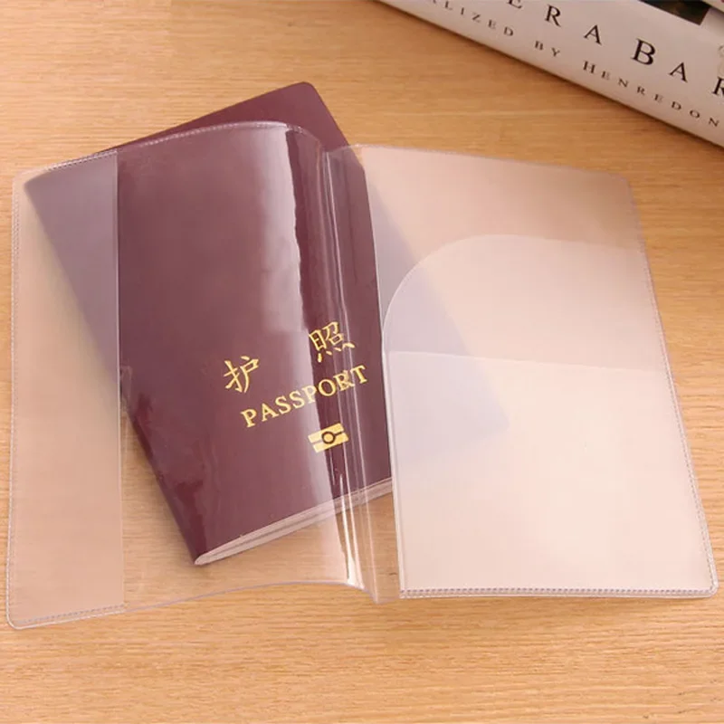 1pc Transparent Passport Cover Sleeve Waterproof Unisex Business Credit Card Holder Protective Case Photocard Holder