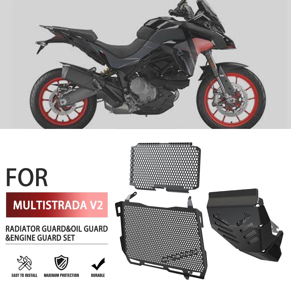 

For Ducati Multistrada 1200 1200 S 1200S D air 2015 2016 2017 Motorcycle Accessories Radiator Guard Oil Guard Engine Guards Set