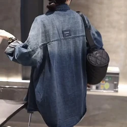 Casual Loose and Lazy Style Denim Shirt for Women in Spring and Autumn New Korean Version Versatile Layered Top Fashion Shirts