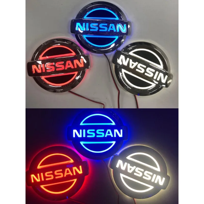 10.6x9cm 11.7x10.cm 5D Led Light Car Rear Trunk Tail Emblem for Nissan Qashqai Teana X Trail Sentra Sylphy Almera Accessories