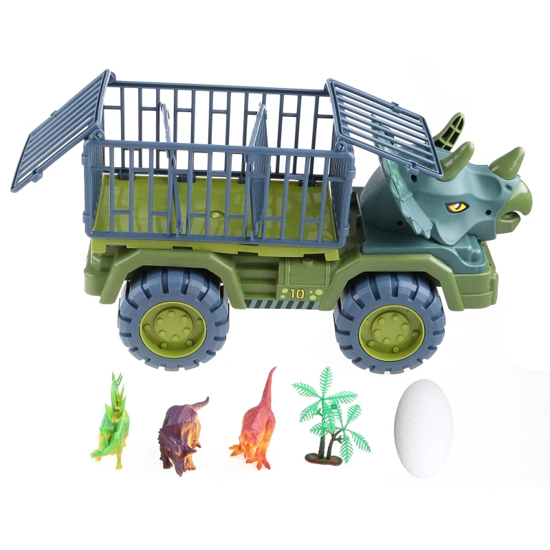 Y1UB Mini Portable Detachable Dinosaur Vehicle Plastic Made Transport Car Toy