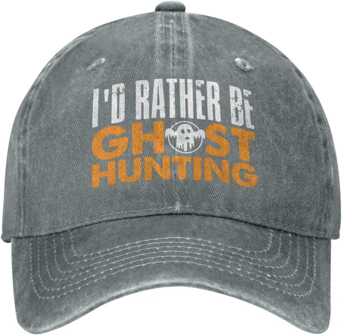 I'd Rather Be Ghost Hunting Hat for Men Baseball Caps Trendy Hat