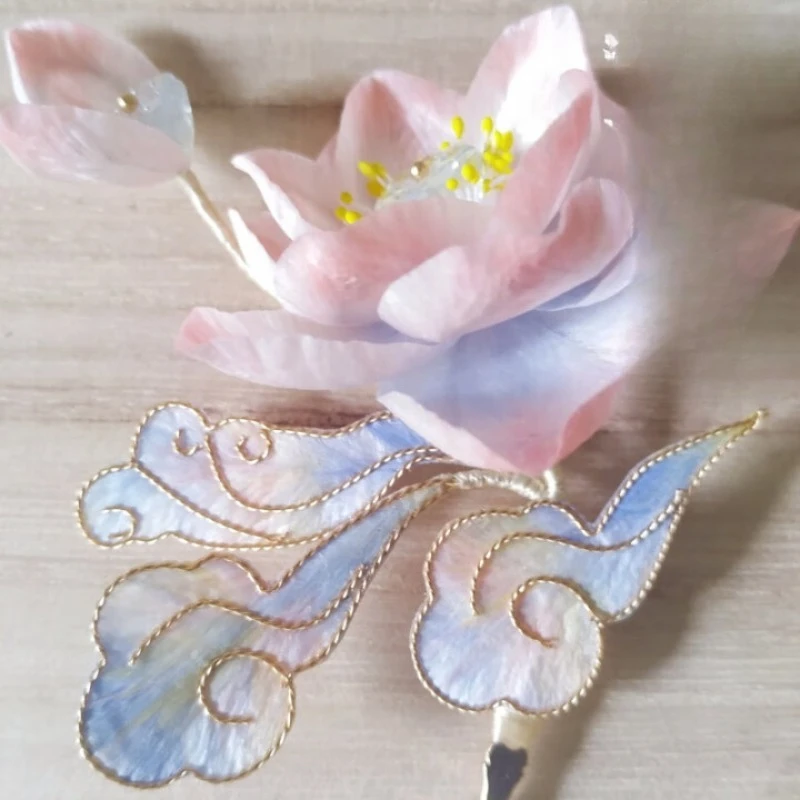 Presente acabado de broche Guofeng, grampo de cabelo de prata acabado.