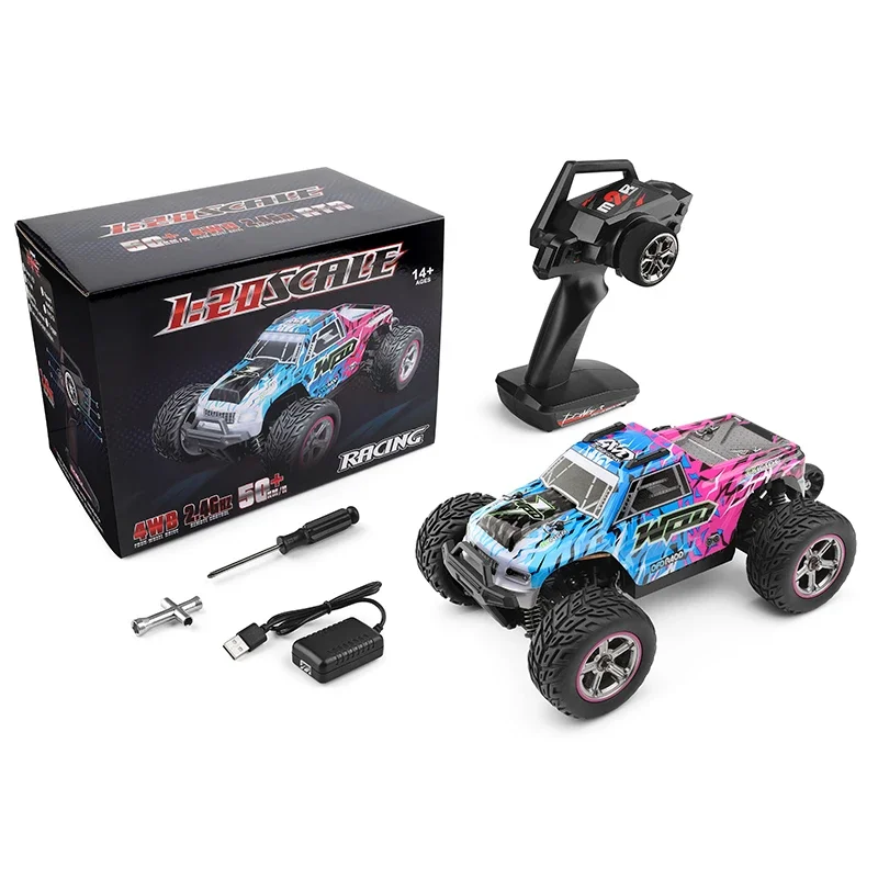 News WLtoys 204006 1/20 With Led Lights 2.4G 4WD 50Km/H Metal Chassis Electric High Speed Off-Road Drift RC Cars 284161