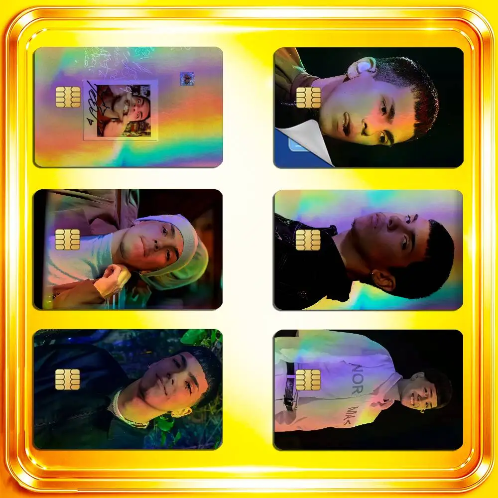 For Milo J Credit Bank Sticker ID Access Card Cover Skin Rainbow Color Laser Stickers Film