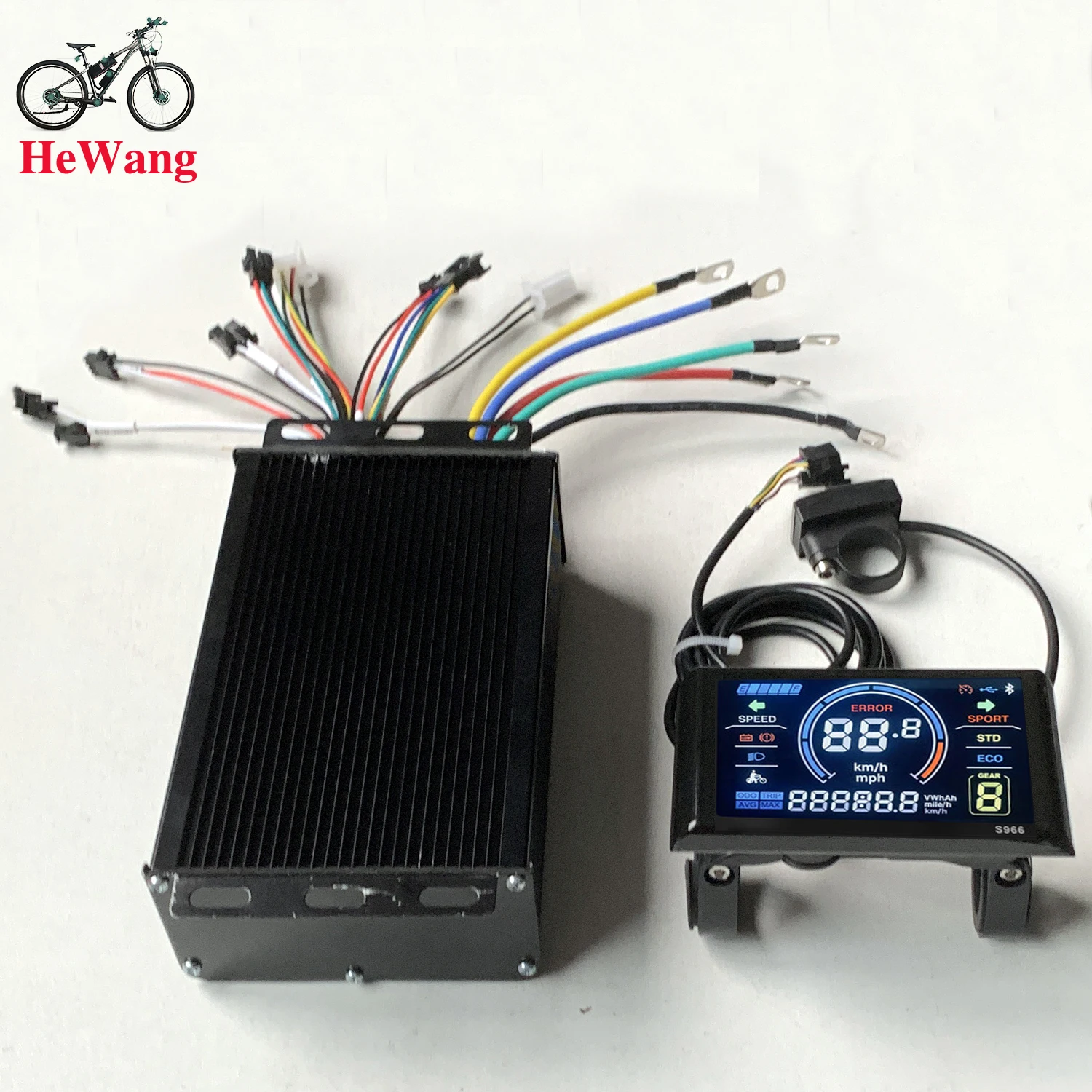 36V 48V 60V 60A 2000W 3000W E-bike Brushless Motor Sine Wave Controller with S966 Colour LCD Display for E-Mountain Bike Scooter image 3