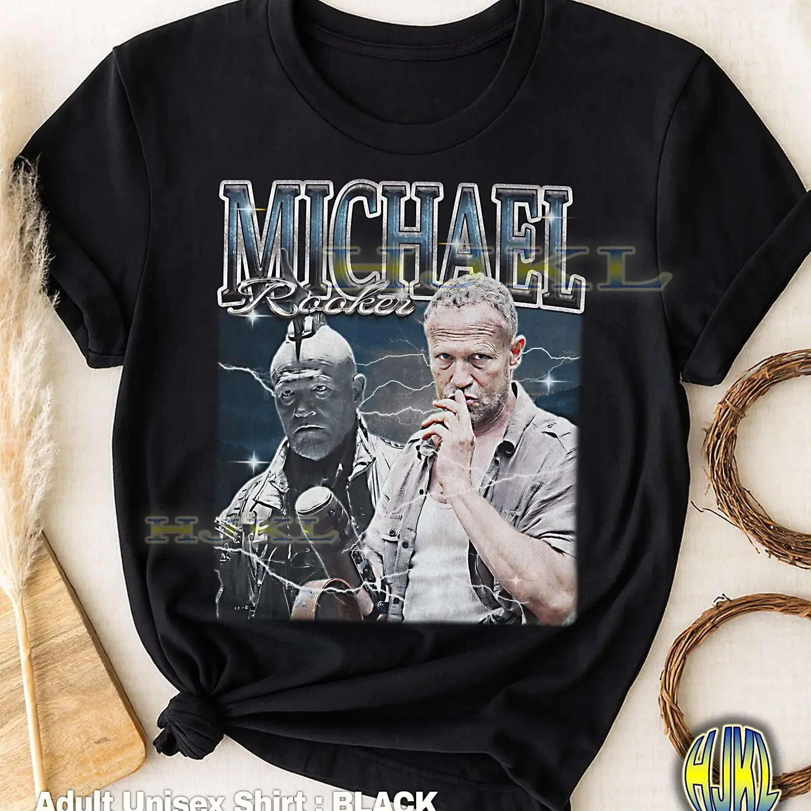 Vintage 90s Michael Rooker Bootleg T Shirt Retro Actor Fans Casual  Cotton vintage Washed Slightly Stretched Soft streetwear