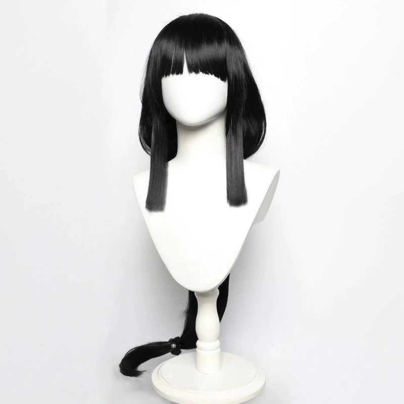 

Парик для косплея «Исчезающий самурай», парик из аниме «Шизуку», черный парик для ролевых игр, длинный женский синтетический парик для аниме и игр