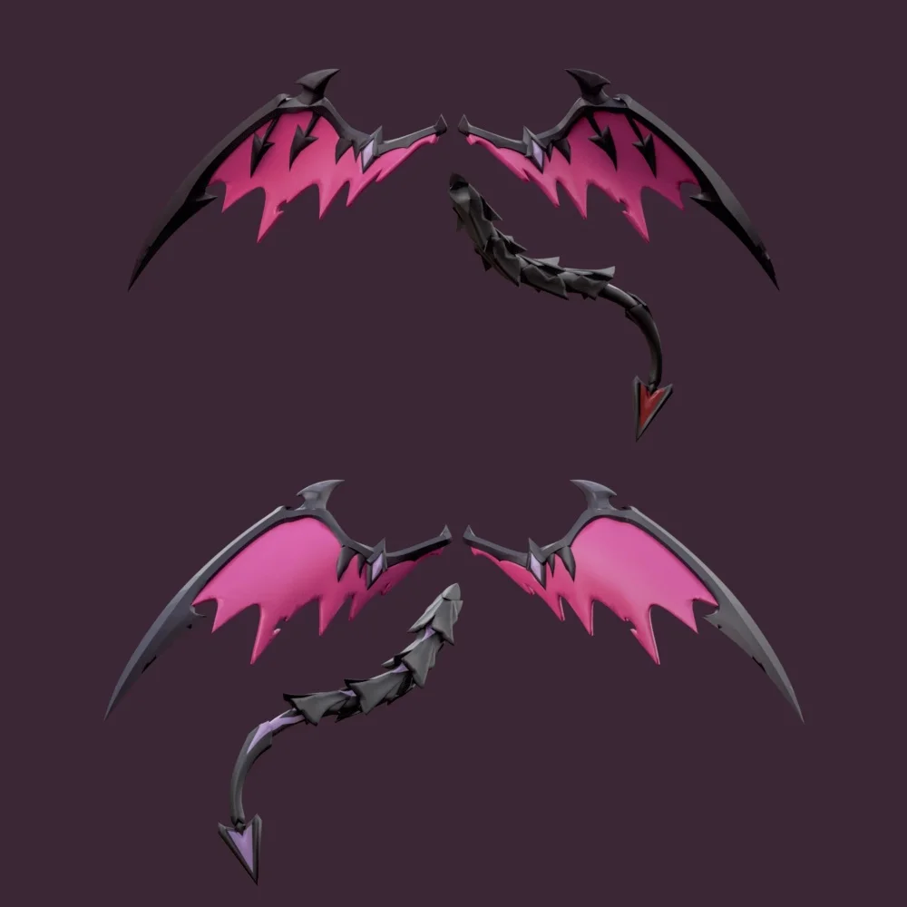 Juego de carcasa de cabeza OB11 BJD Genshin Impact Durin hecho a mano OB22 placa para el cabello pintura desmontable ala cola juguete modelo Cosplay