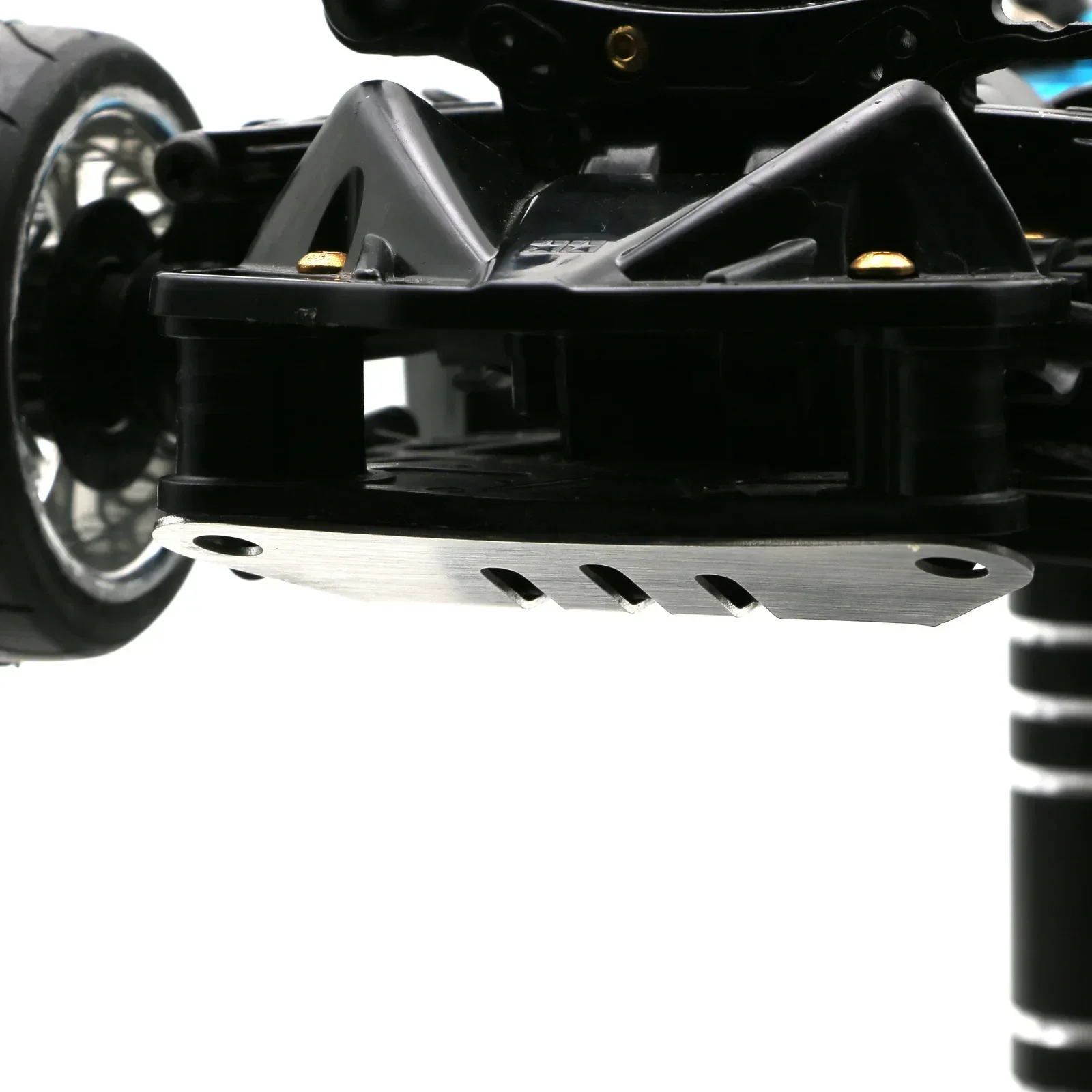 TAMIYA TT02 Armatura del telaio in acciaio inossidabile Protezione anteriore posteriore Piastra antiscivolo per 1/10 RC Auto Tmiya TT-02