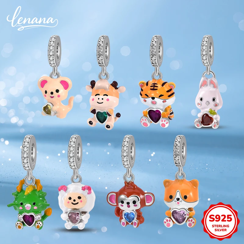 

925 sterling silver zodiac charm - DIY elegant jewelry accessory for women, perfect as a gift