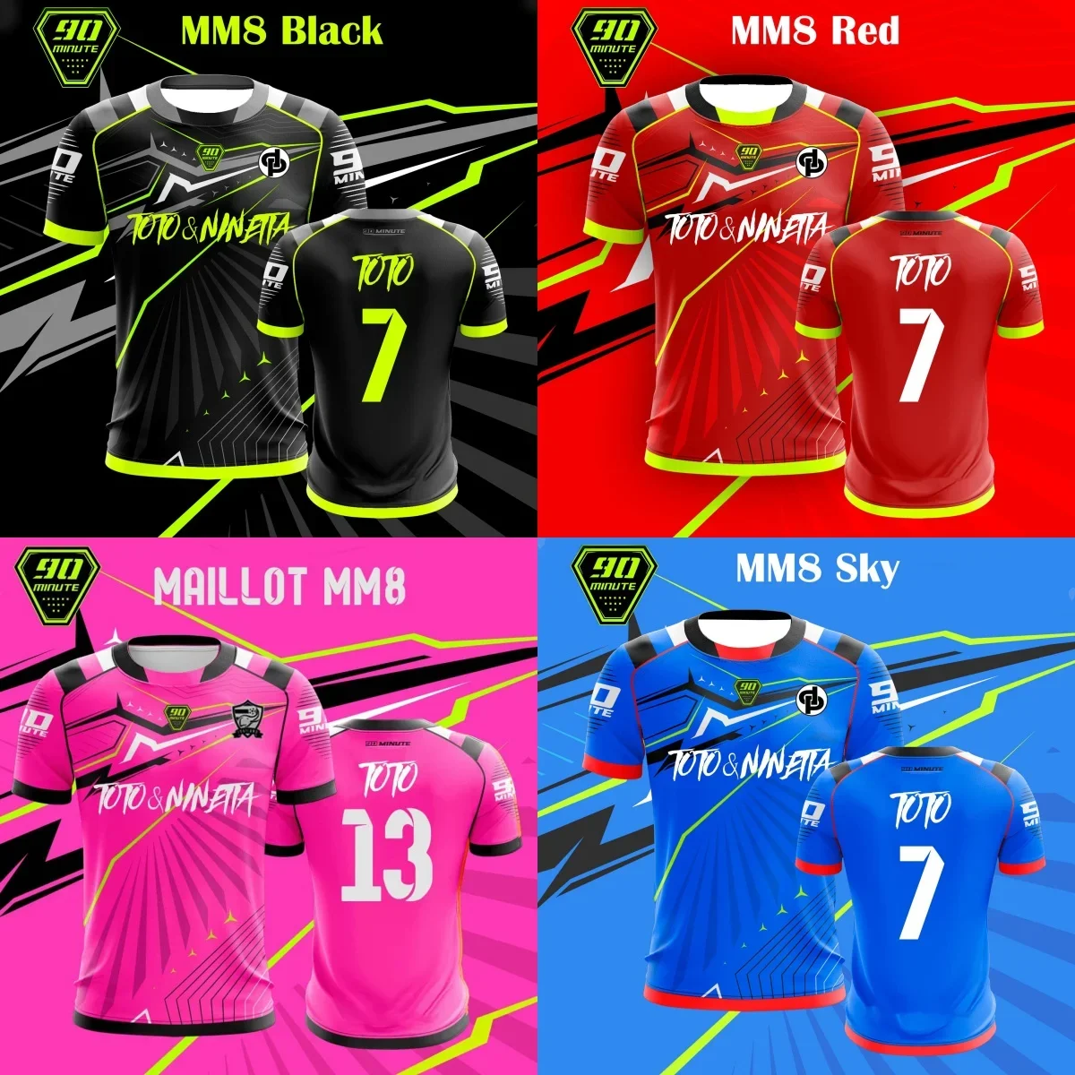 

Best-selling Men's and Women's Quick-drying T-shirt and Jersey 90 Minutes MM8 Comfortable and Breathable Y2K Short-sleeved Moto