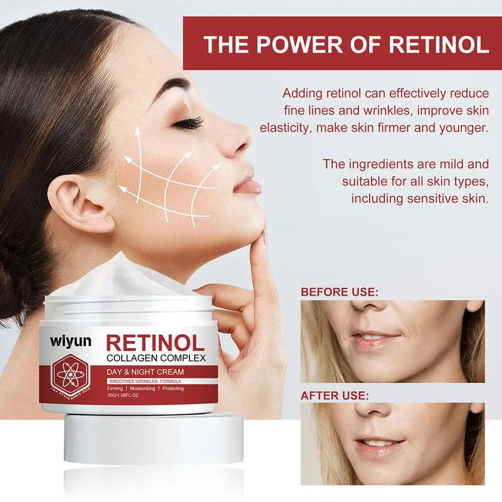 30g New Retinols Whitening Face Moisturizer idratante Anti-rughe retinoli idratante pori Smooth Shrink Aging Cream O5C5