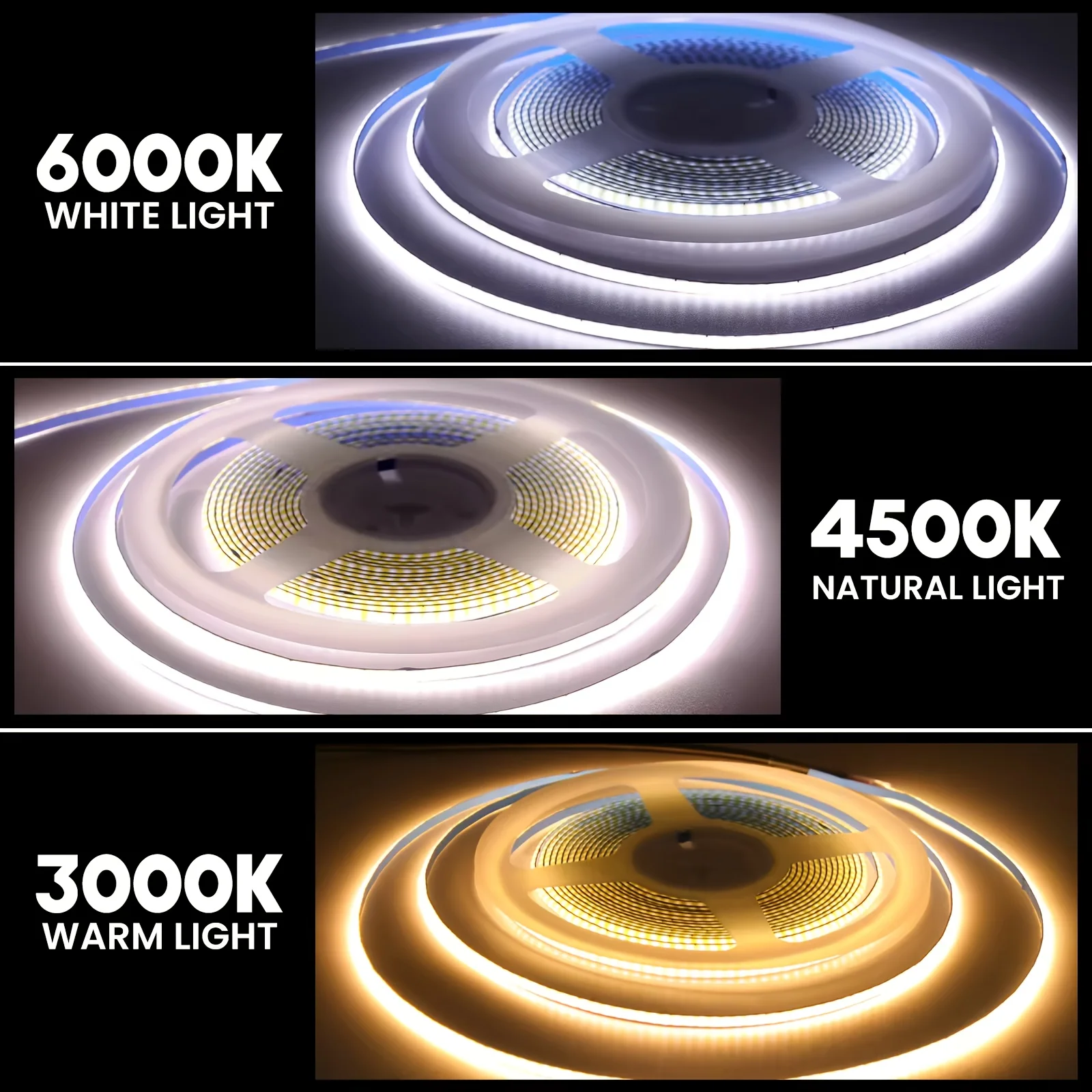 COB light strip, touch control, computer light, dimmable, suitable for home, kitchen, bathroom, bedroom, Christmas party