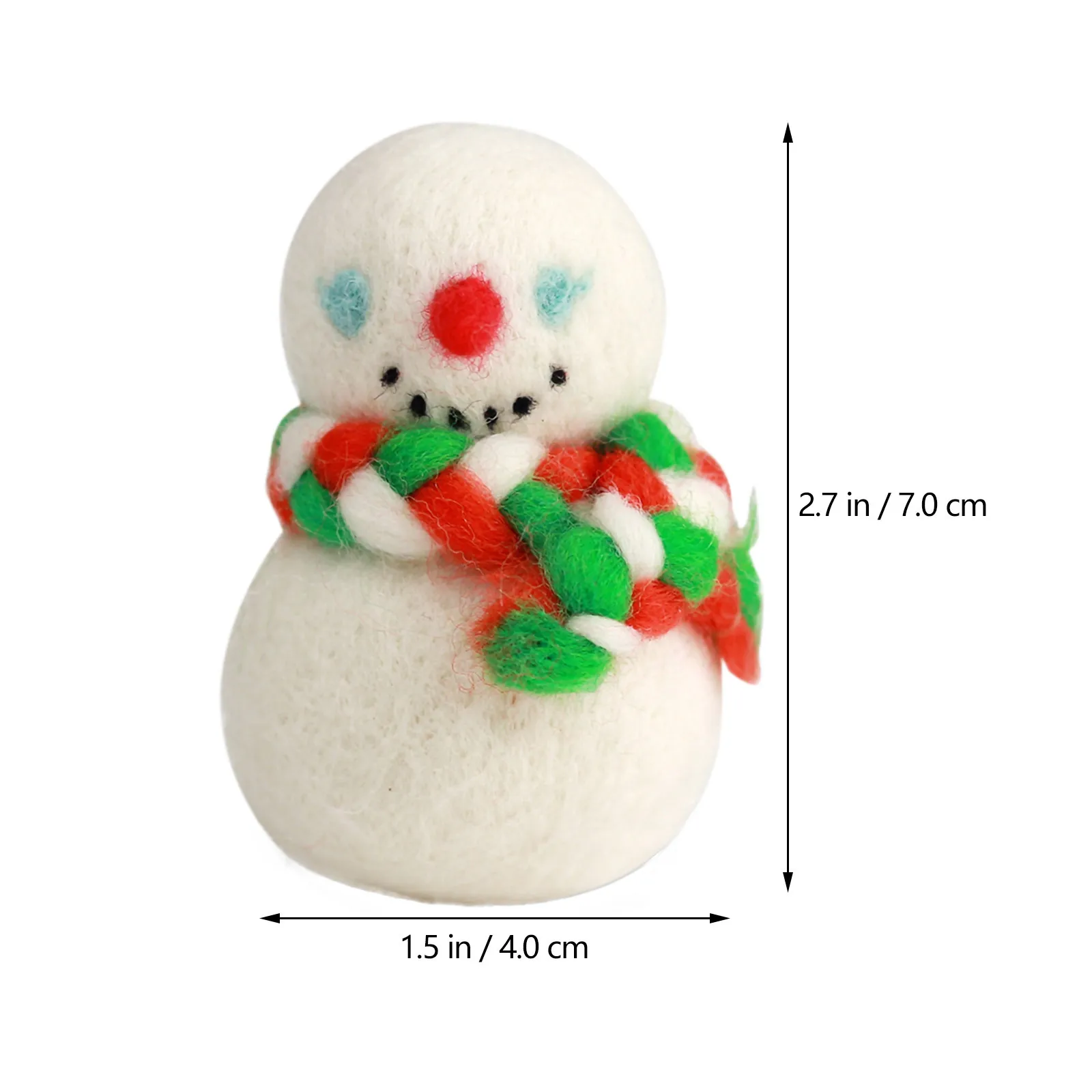 

1Set Christmas Wool Felt Craft DIY Kits Needle Felting Supplies DIY Gift Homemade Decorations Xmas Snowman Crafts