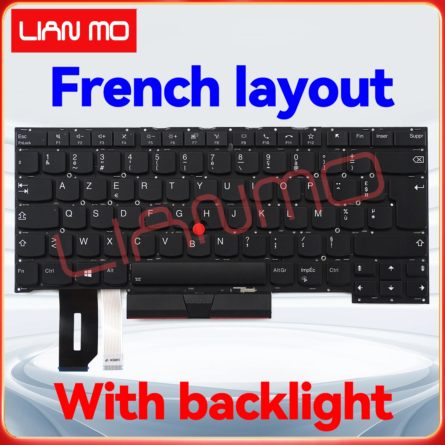 French Notebook keyboard for Lenovo ThinkPad T14S Gen1/P1 Gen3/X1 Extreme 3rd Gen/X1 Extreme Gen3