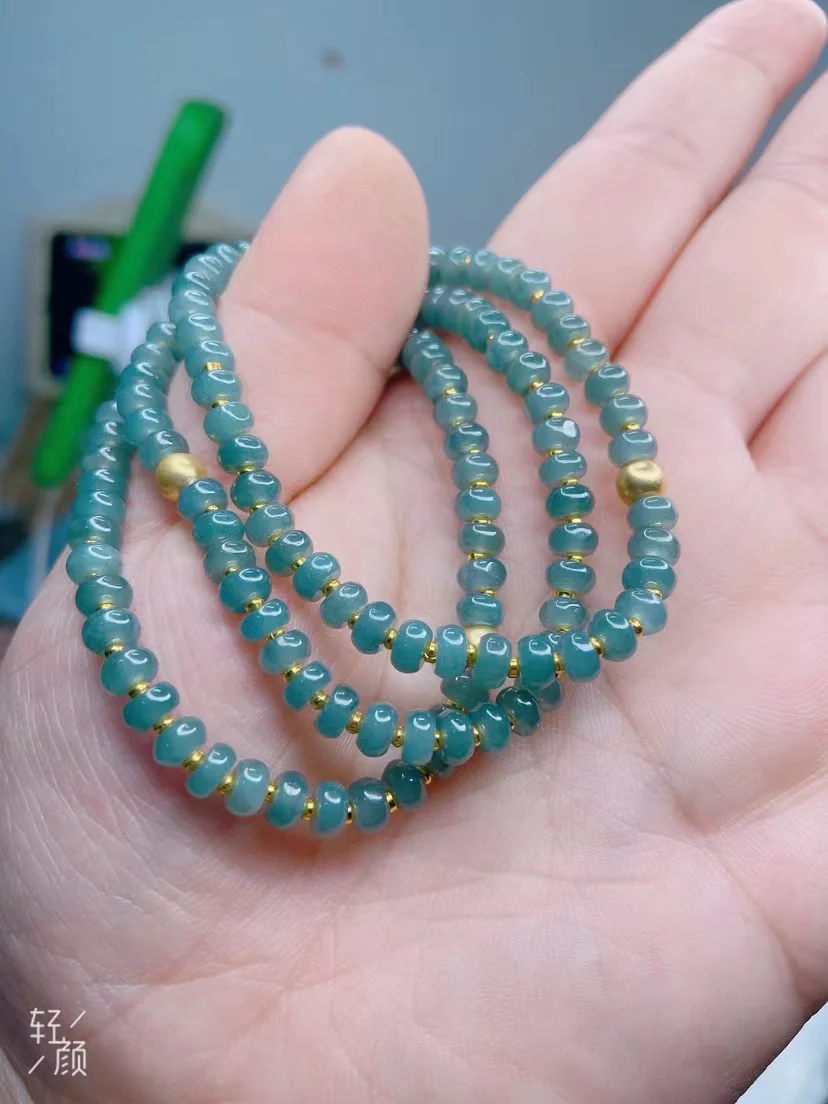 

Natural A-level quality Jadeite Bracelet Hand Strings Exquisite Perfect Abacus Bead HANDRING Accessories women's FINE Jewelry