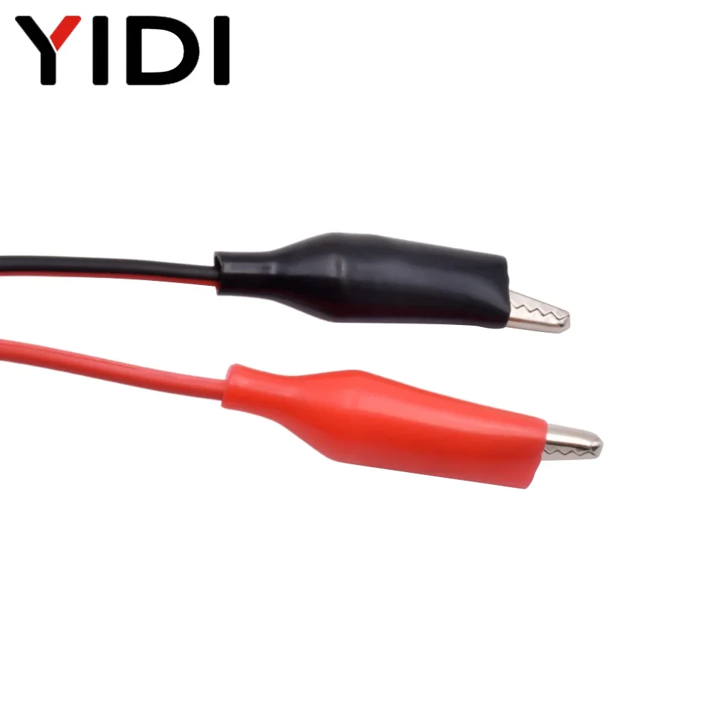 YIDI 1Set Crocodile Alligator Clips 35mm Banana Plug Connector 4mm Double Ended Multimeter Wire Probe Test Electrical Lead Cable