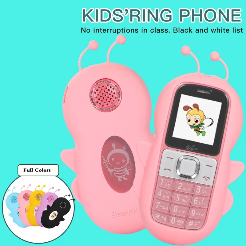GSM 2G Cute Bee Shape Childrend Mobile Small Size Blacklist Dual Sim Cards Low Radiation Palm Phone For Kids Unlockded