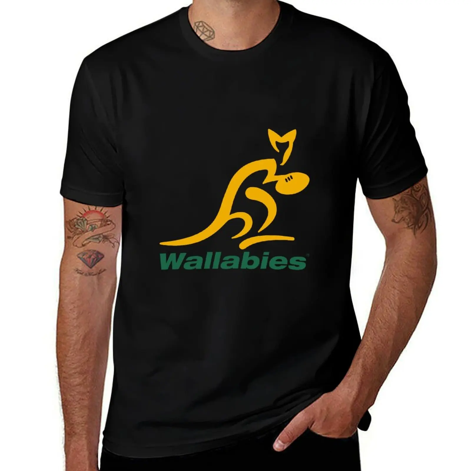 Футболка Wallabies, спортивная футболка для активного отдыха для мужчин