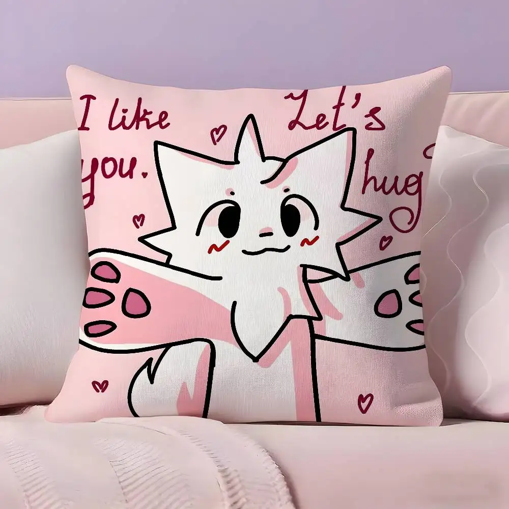 Cute Cat B-Boykisser Pillow Case Pillowcase Ultra Soft Skin Friendly Fabric Cloud Like Comfort & Concealed Zipper 5