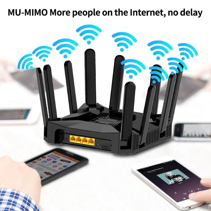 MT7988 Wireless Router 2.5G WAN | DDR4 1GB WiFi 7 Mesh 5G 7200Mbps Gigabit Ports Home SIM Card Wireless Router