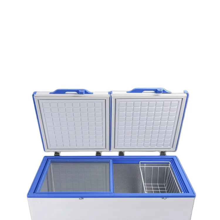 Congelador solar de doble puerta y gran capacidad para uso comercial