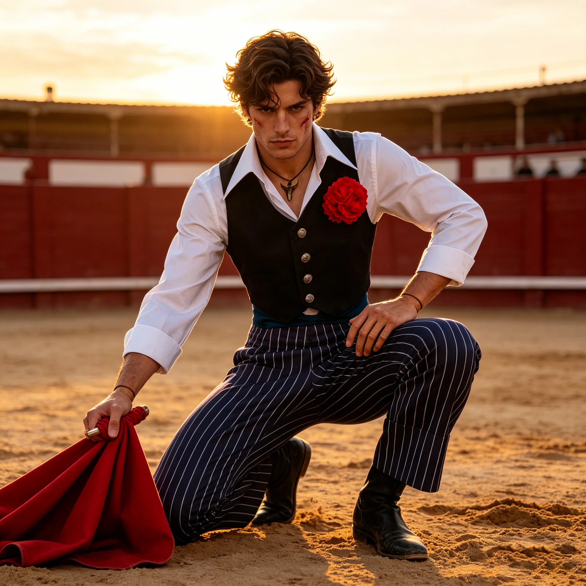 Men's Identity V Hernando Romero Matador Cosplay Costume Anime Game Bullfighter Outfit for Halloween Party Role Play view 6