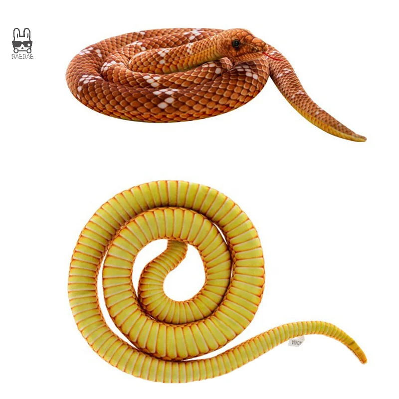 1Pcs 80/110cm Simulation Printed Snake Chinese Mascot Plush Toy Stuffed Soft Animal Dolls Festive Decoration Toy For New Year image 5