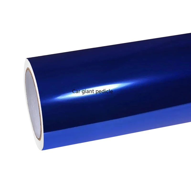 Highest quality Glossy Chrome Blue Film Auto Plastic  Auto Plastic  Assurance Air passage pattern Stickers vinyl wrap