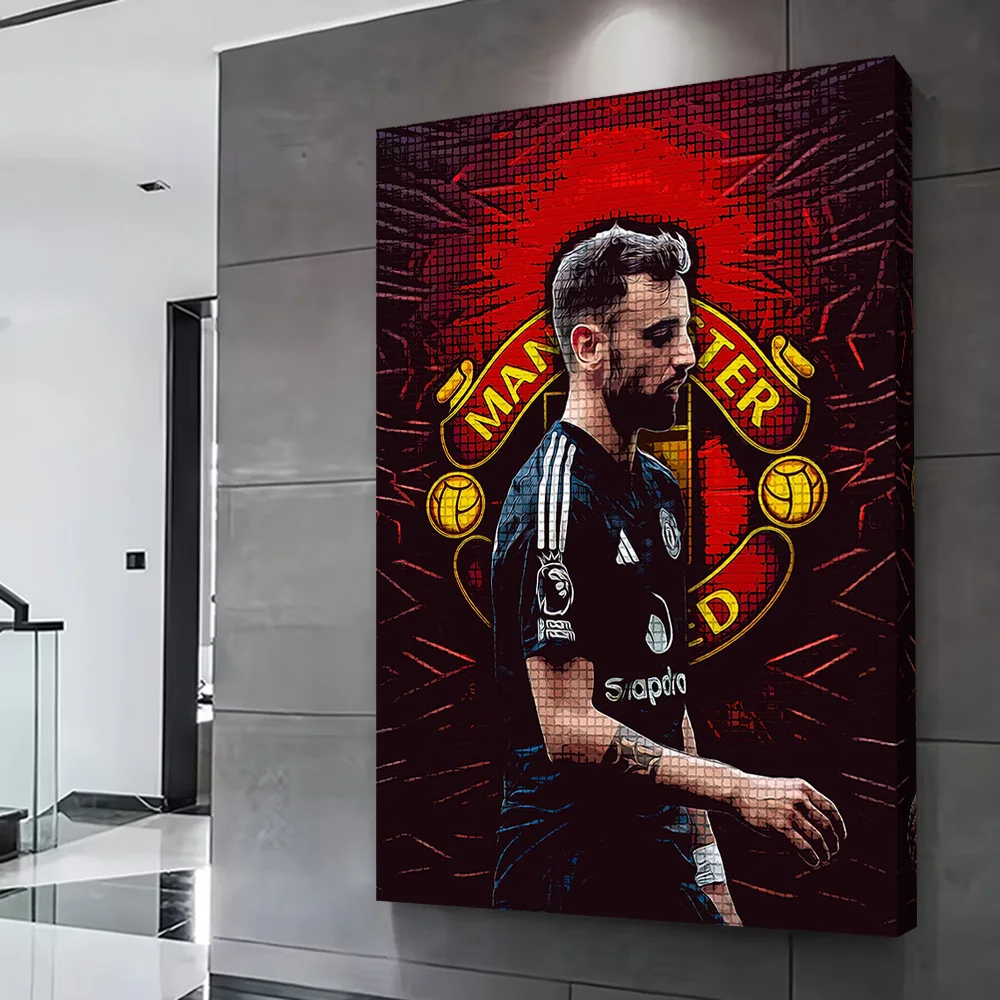 United Football Player Printing Poster Customizable Pictures Wall Art Canvas Painting for Room Ornaments Bedroom Decoration Arts