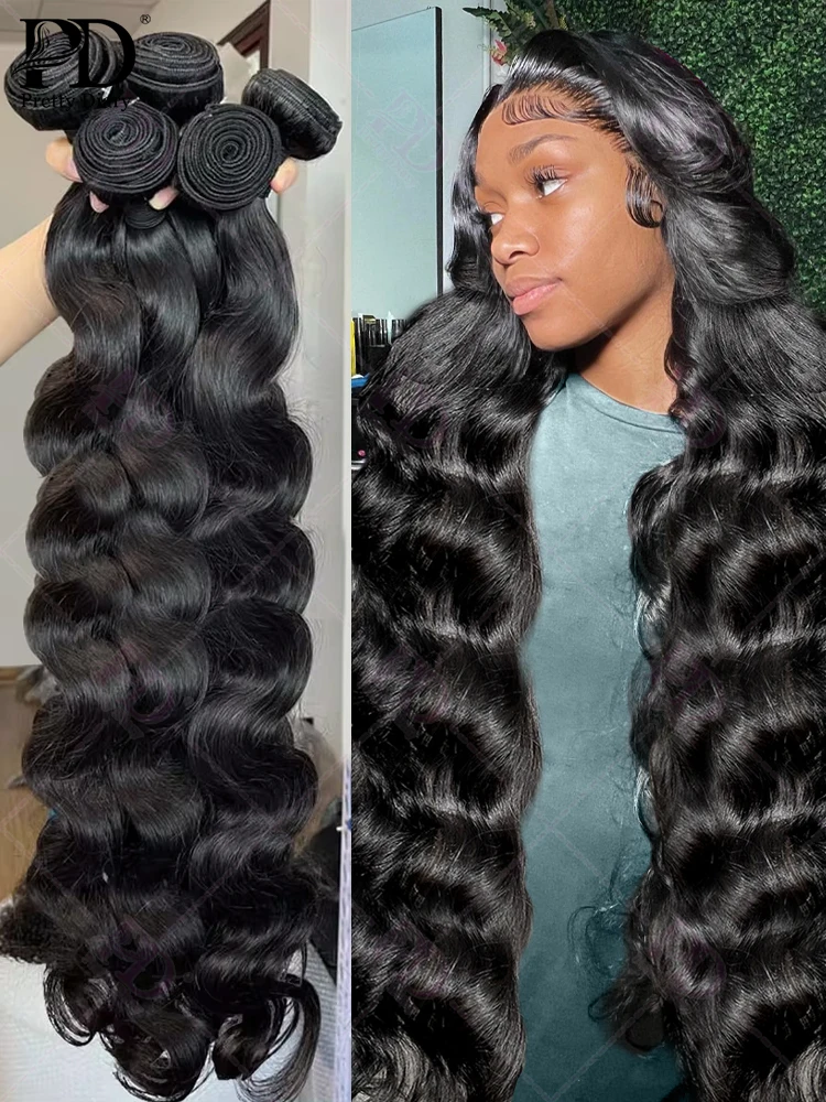 

30 Inch Brazilian Body Wave Human Hair Bundles 1/2/3 Pcs Lots Sexay Natural Black Color Unprocesed Virgin Human Hair Weaving