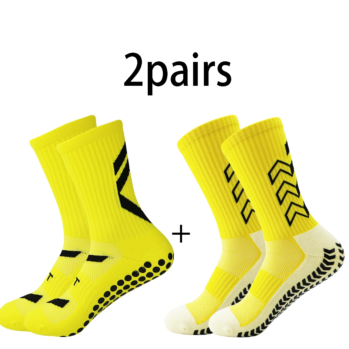 2 pairs of combination men\'s and women\'s soccer non-slip socks sports nylon sweat wicking mountaineering socks