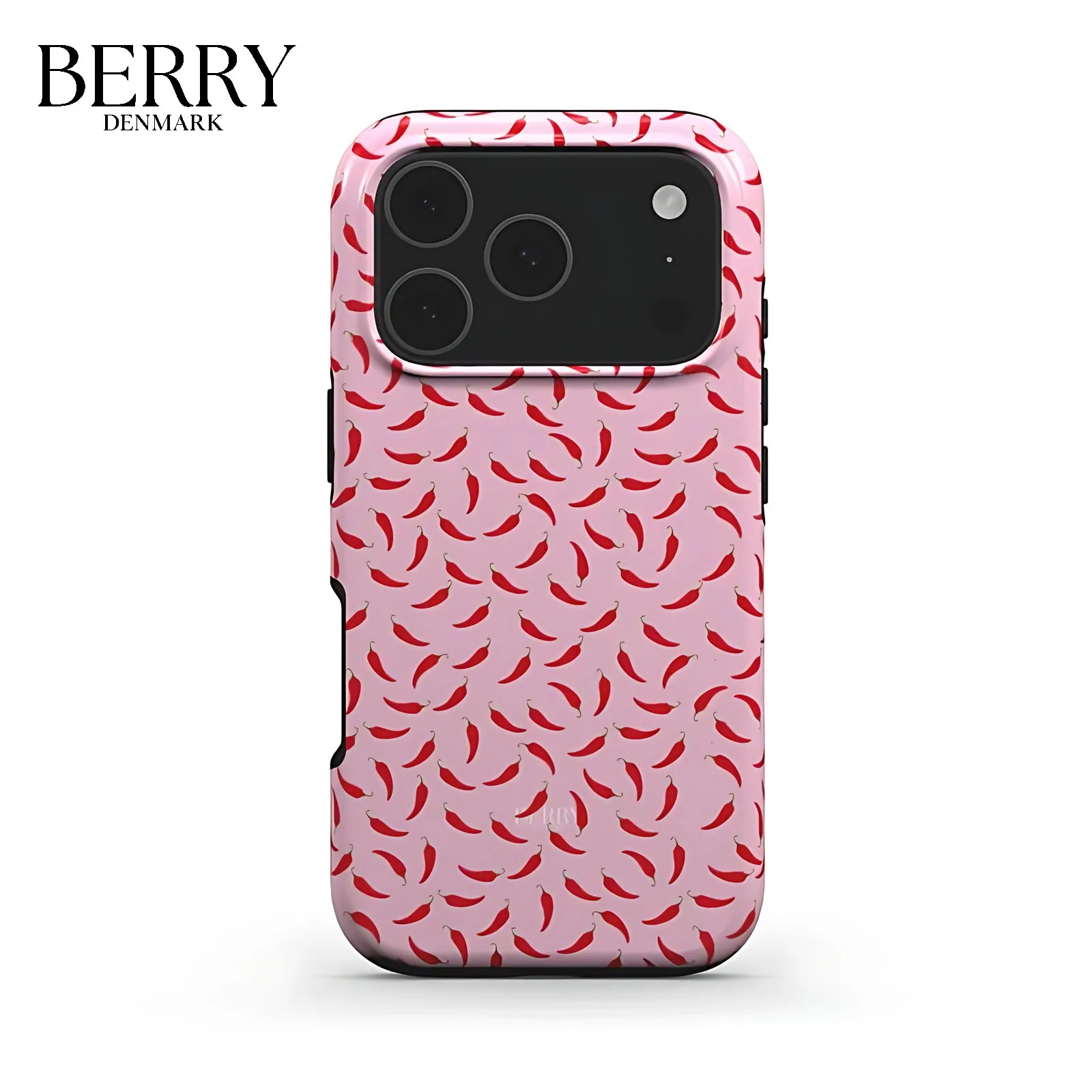 Pink Chili Print BERRY Phone Case for Samsung Galaxy S20 S23 S24 S25 S26 FE Plus Ultra Edge 4G 5G Double-layer Back Cover