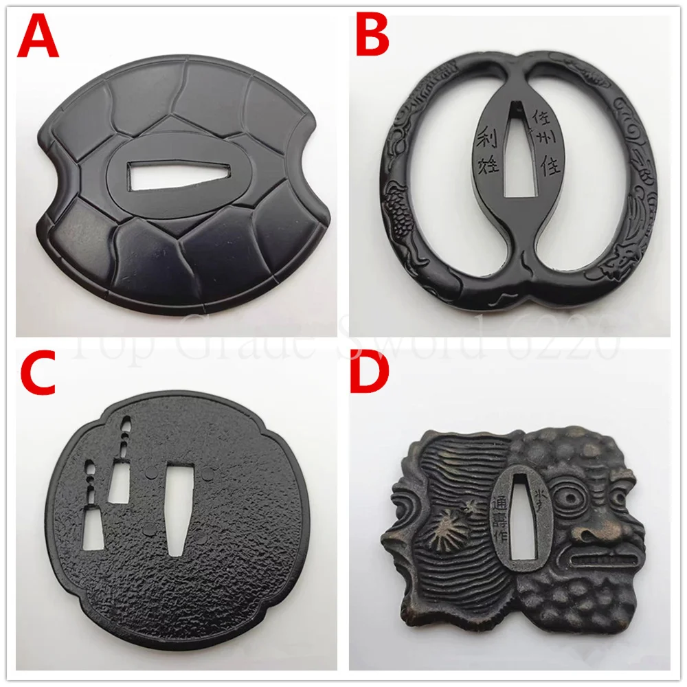 Очень красивая защита для рук Tsuba из черного сплава для японского японского самурая, катаны, меча, фитинги, аксессуары, хорошие детали Очень красивая защита для рук Tsuba из черного сплава для японского японского самурая, катаны, меча, фитинги, аксессуары, хорошие детали