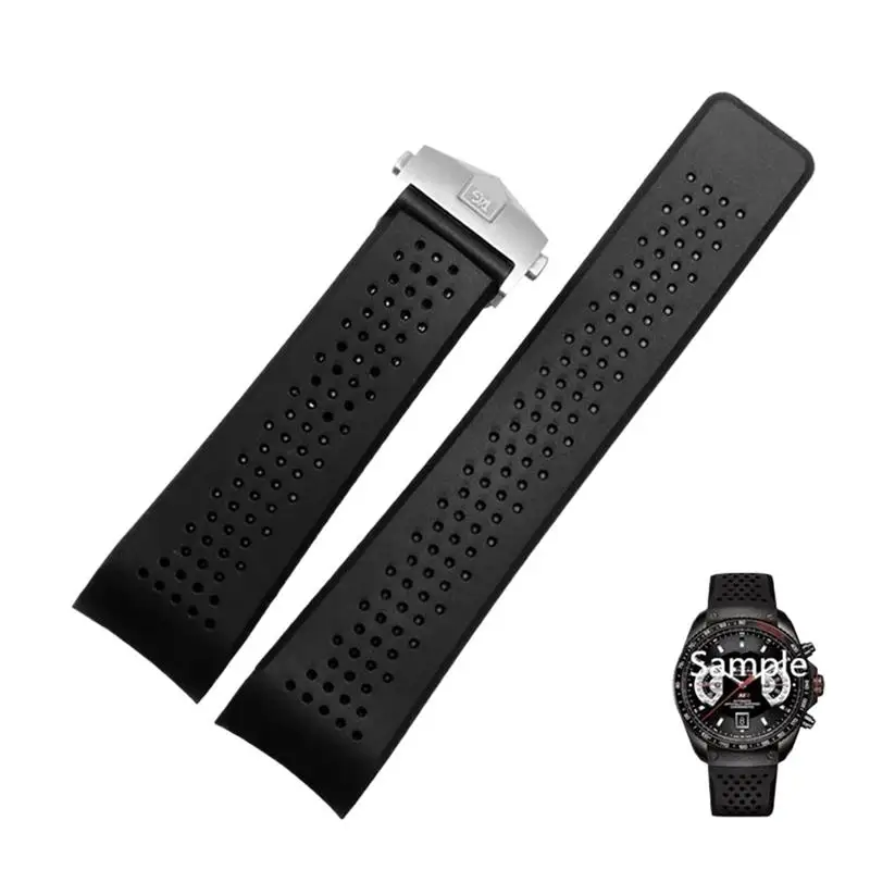 

Silicone Strap Substitute For TAG HEUER Breathable Tape Super Carlisla Racing Diving Men's And Women's Rubber Strap 22 24MM